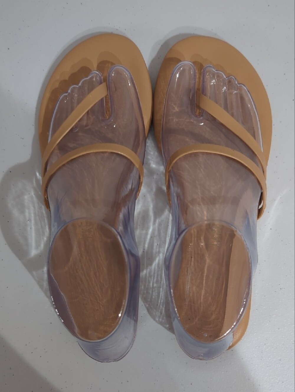TKEES Sarit Leather Slide Sandals - Nude - size 7 - Picture 5 of 9